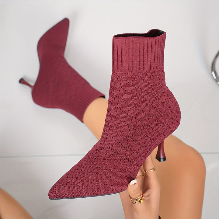 Tamsin | Spetsiga Sock-Stil Ankelstövlar