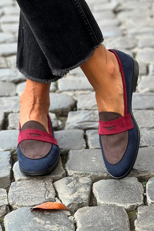 Jane | Stiliga Färgblockade Loafers