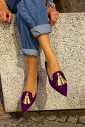 Bailey | Elegant Spetsiga Fransen Loafers