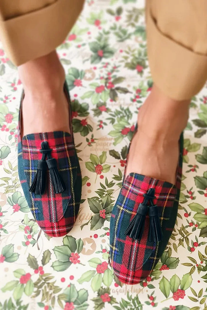 Addison | Skotsk Fringes Chic Loafers