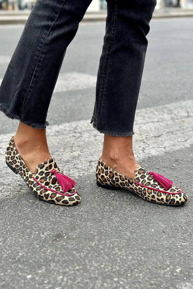 Kendall | Klassiska Djurtryck Fransar Loafers