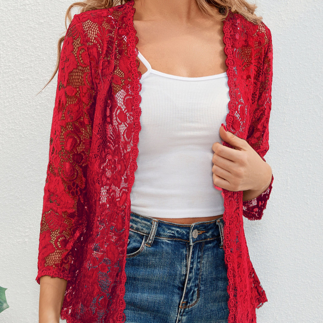 Cassandra | Blommig Öppen Cardigan