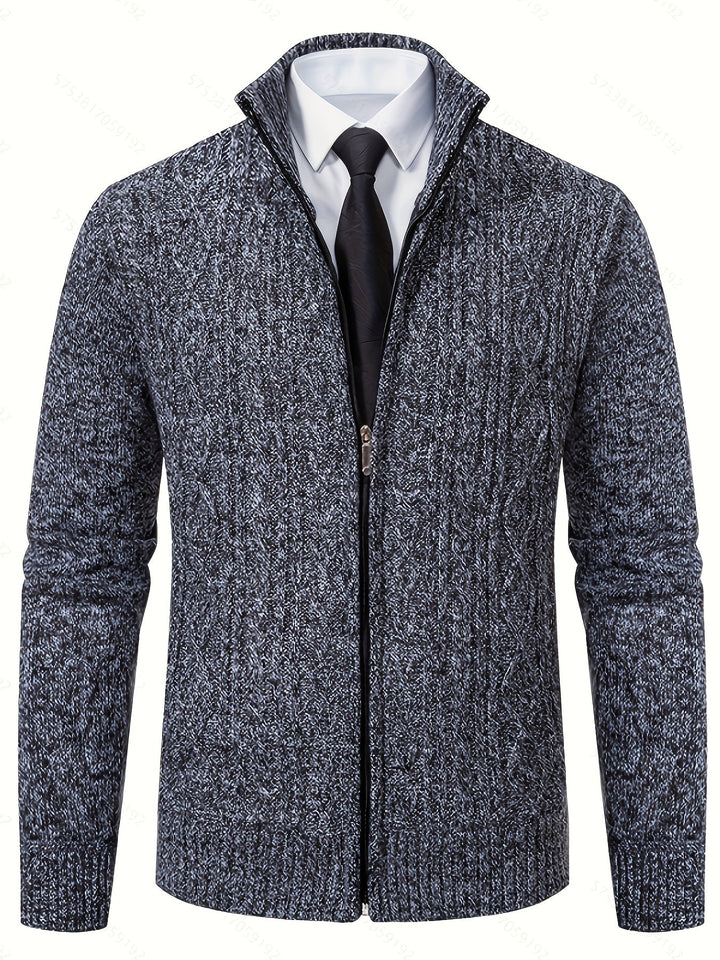 Walter | Texturerad Heldragkedja Cardigan