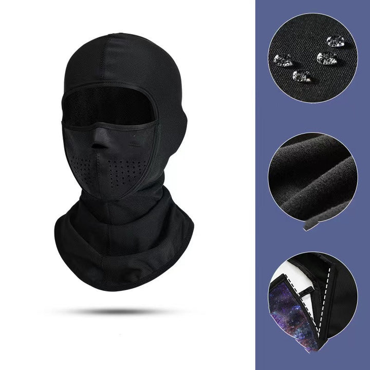 Skidmask för ansiktet med halsskydd, varm och vindtät