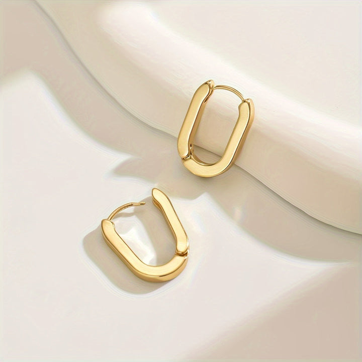 Wanda | Eleganta Geometriska Hoop Örhängen