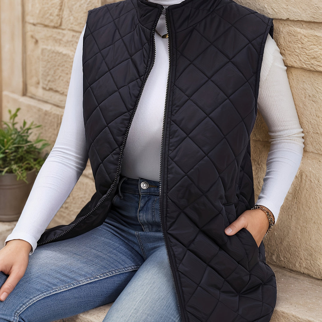 Eileen | Diamantquiltad Långväst