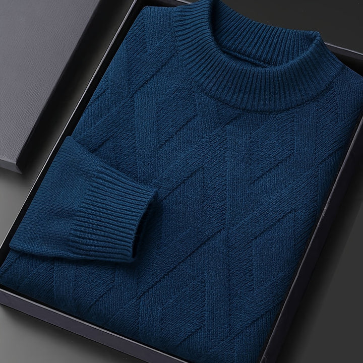 Ellis | Texturerad Mock-Neck Tröja