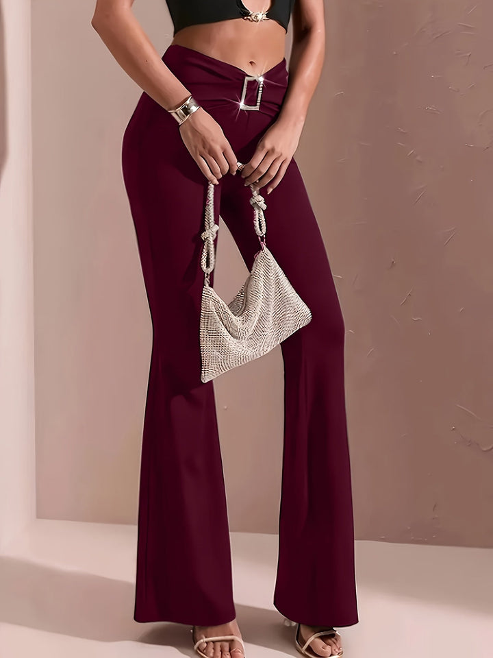 Rosmarin | Högmidjade Utsvängda Byxor