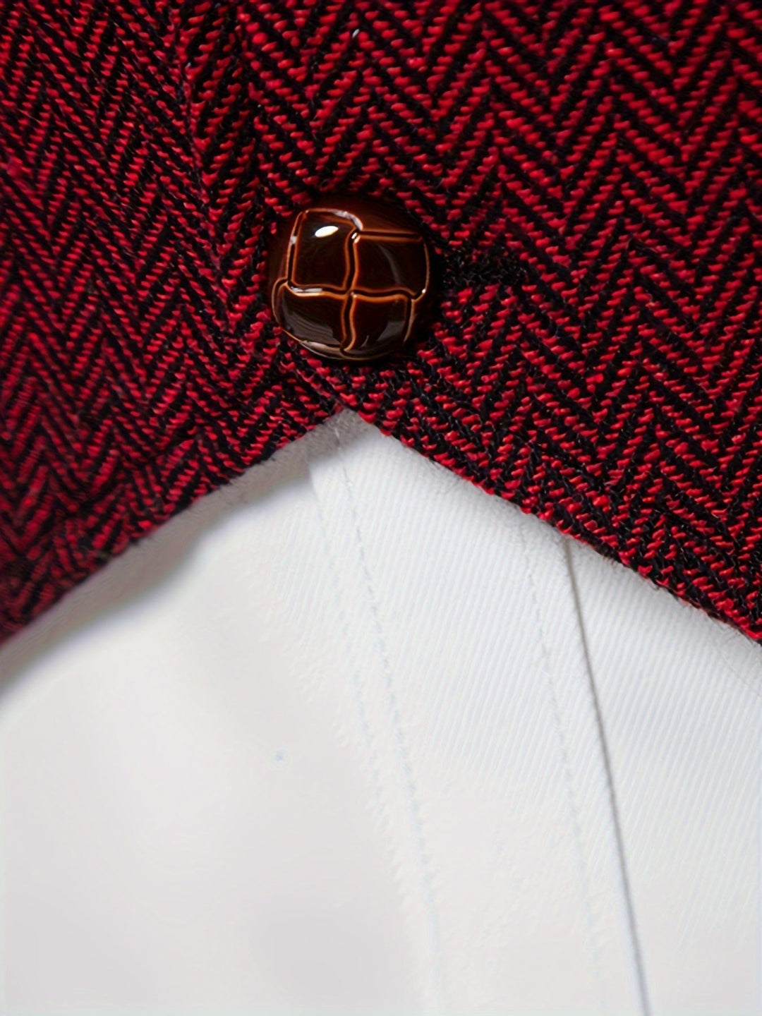 Edmund | Herringbone Enknäppt Väst