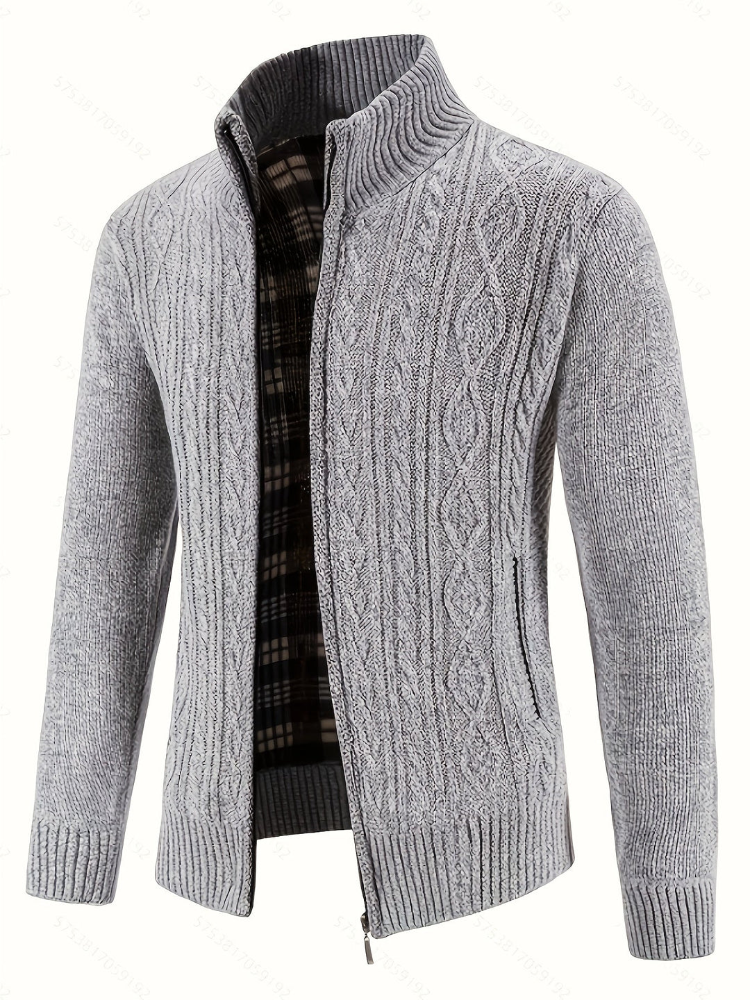 Walter | Texturerad Heldragkedja Cardigan