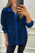 Claudine | Elegant Shimmer Krage Skjorta