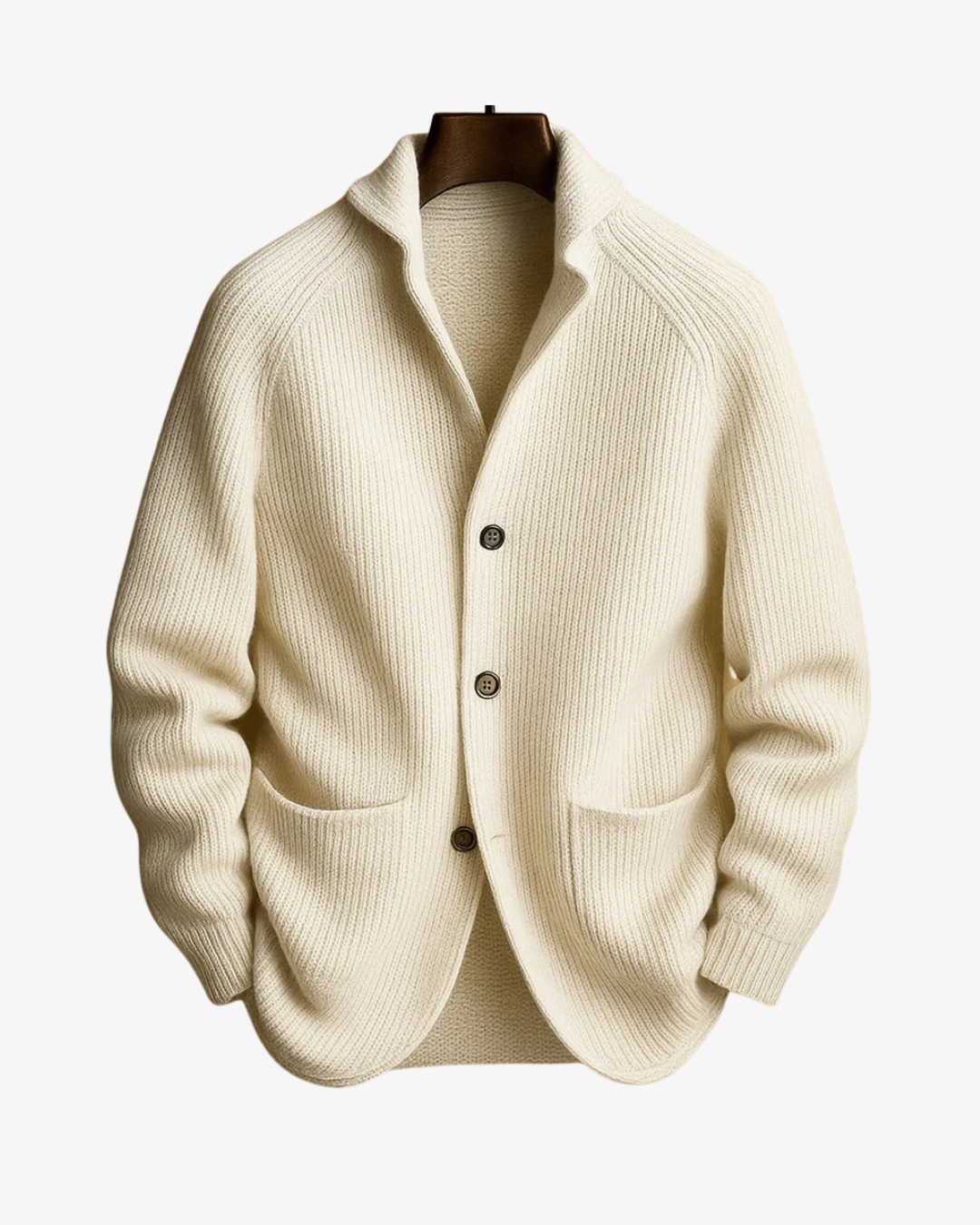 Elliot | Skräddarsydd Knapp-front Stickad Cardigan
