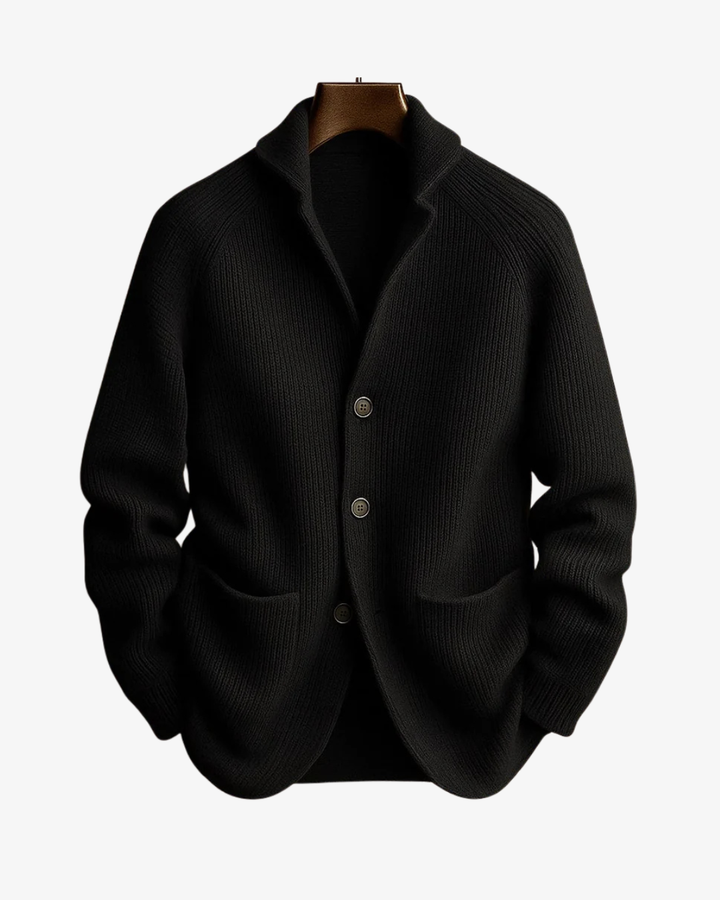 Elliot | Skräddarsydd Knapp-front Stickad Cardigan