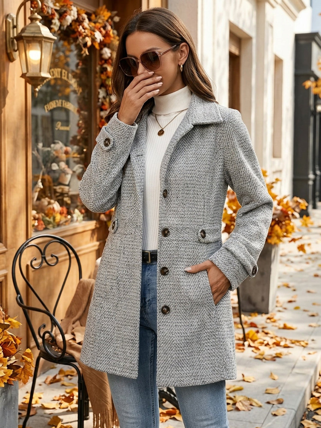 Adriana | Midjeformande Herringbone Kappa