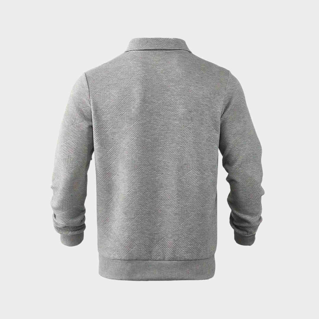 Hudson | Texturerad Halvdragkedja Pullover