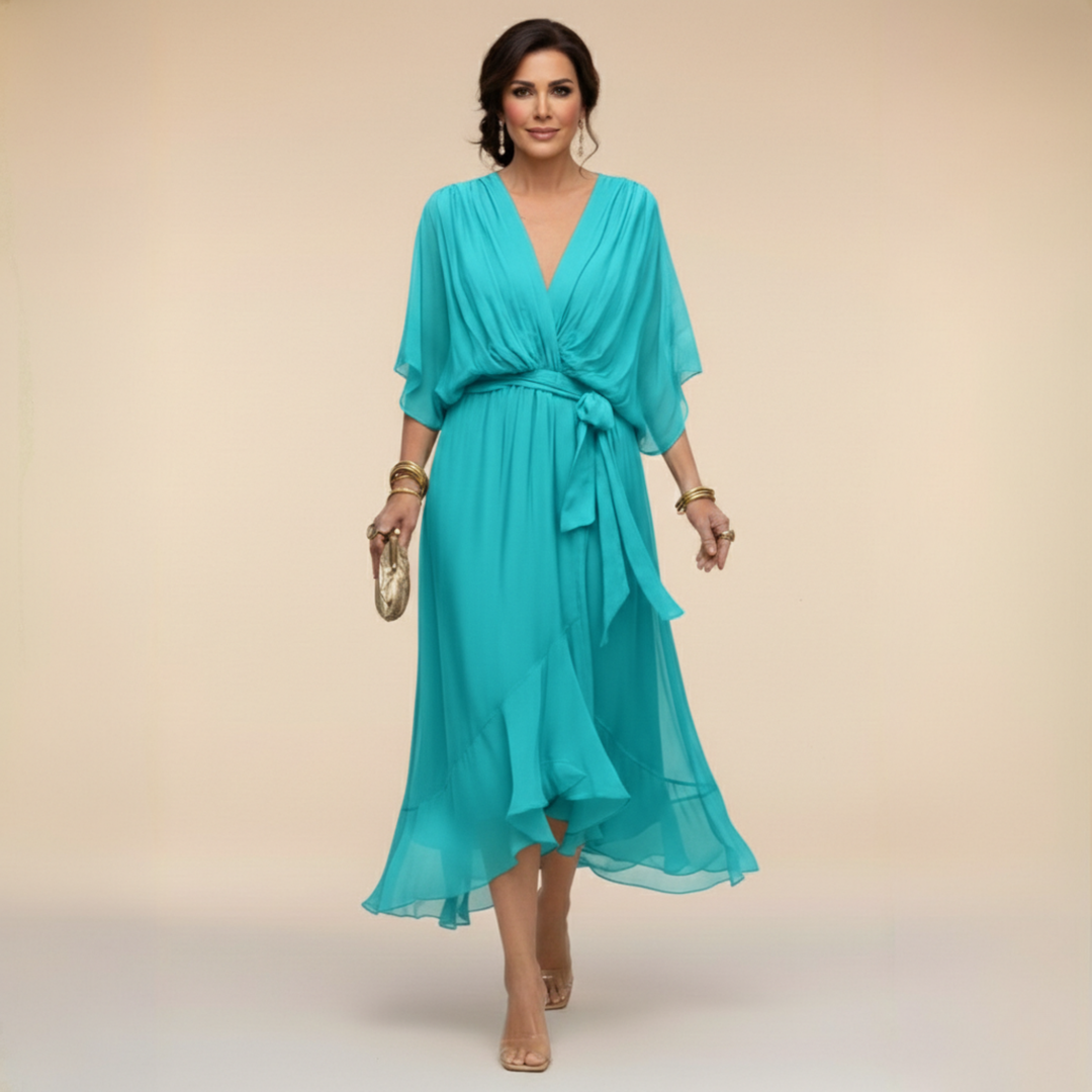 Abigail | Stilig Chiffon V-ringad Klänning