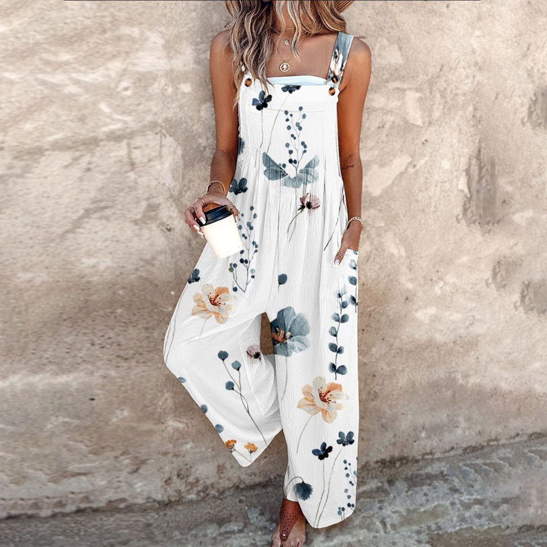 Marissa | Stilig Blommig Vidbyxoverall