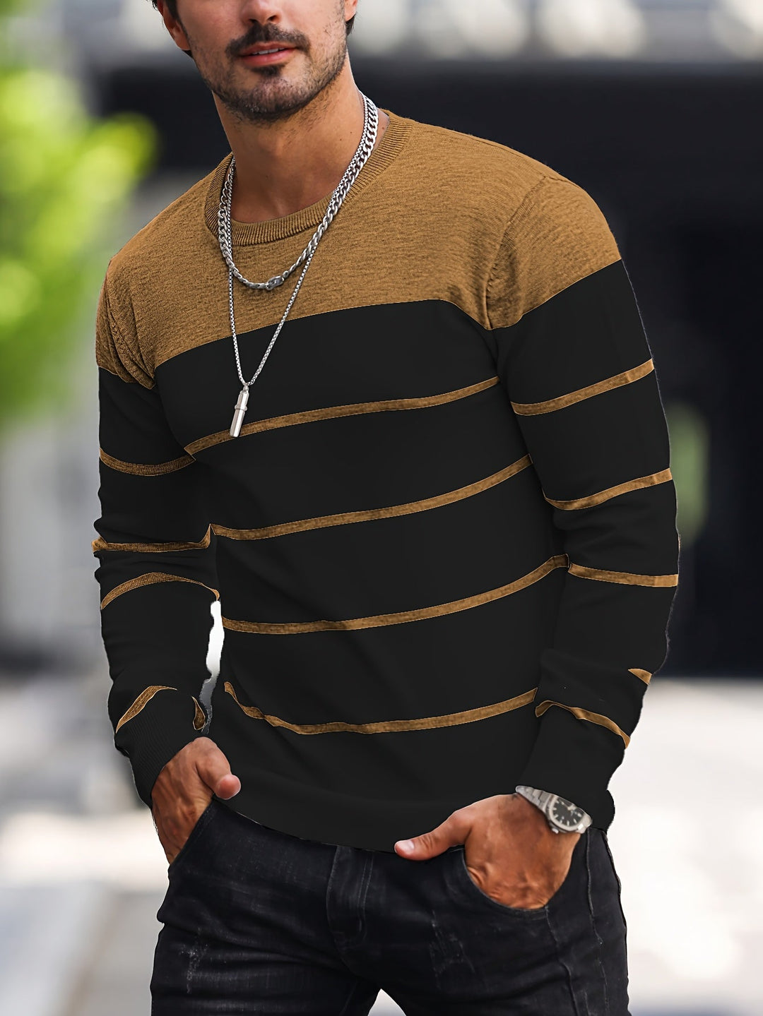 Henry | Randig Crew Neck Tröja