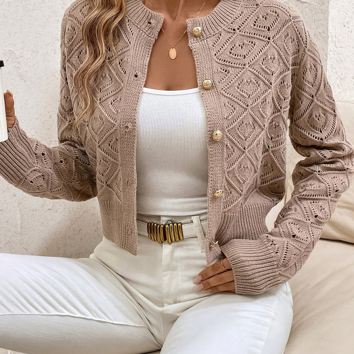 Della | Texturerad Knapp-Front Kofta