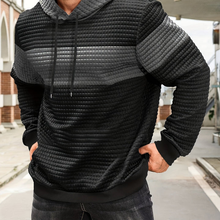 Hayes | Texturerad Färgblock Hoodie