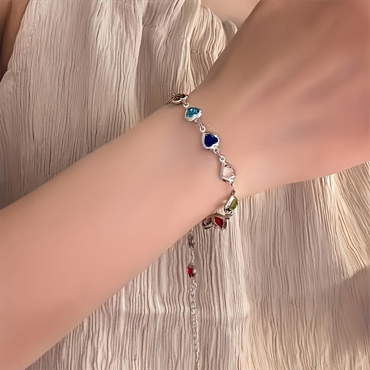 Gail | Stilig flerfärgad hjärtformad armband