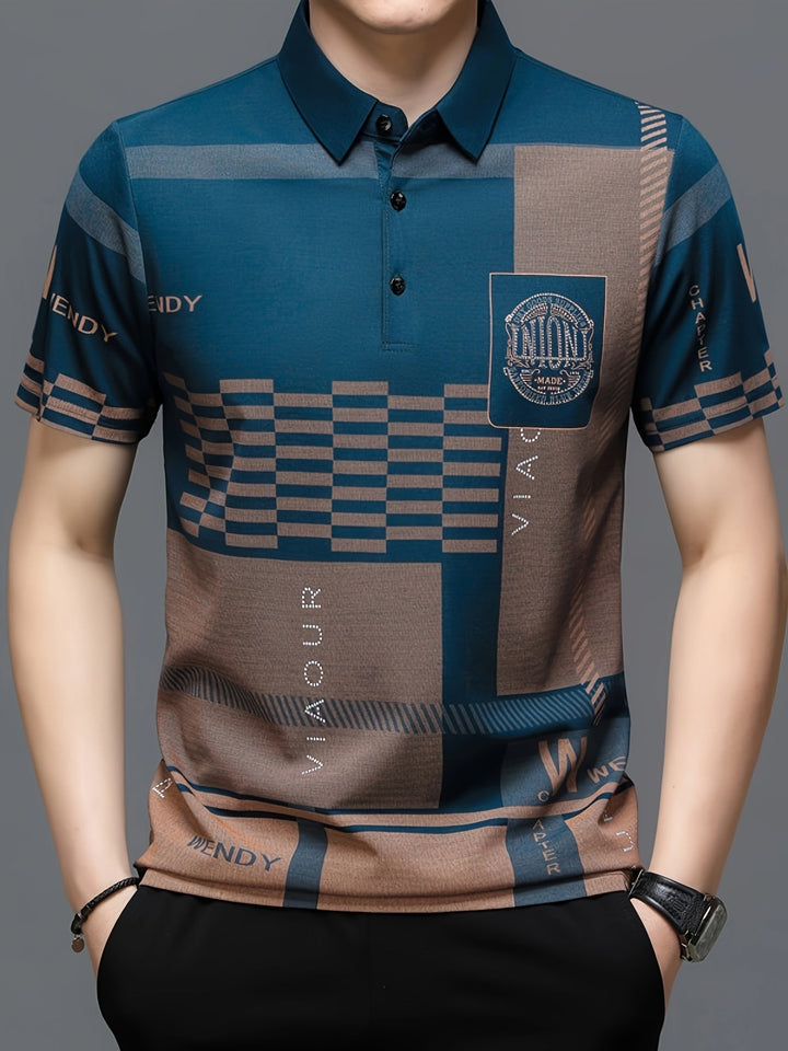 Nathaniel | Raffinerad Colorblock Polo Skjorta