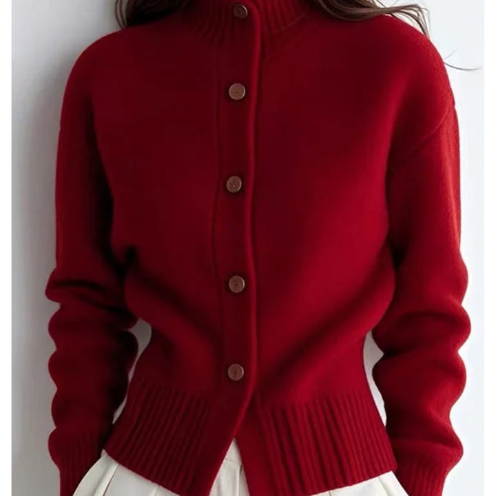 Margot | Höghalset Knap cardigan