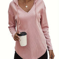 Kendra | Avslappnad V-ringad Hoodie