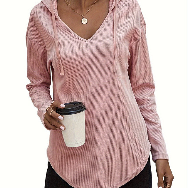 Kendra | Avslappnad V-ringad Hoodie