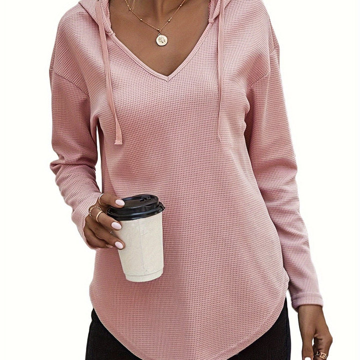 Kendra | Avslappnad V-ringad Hoodie