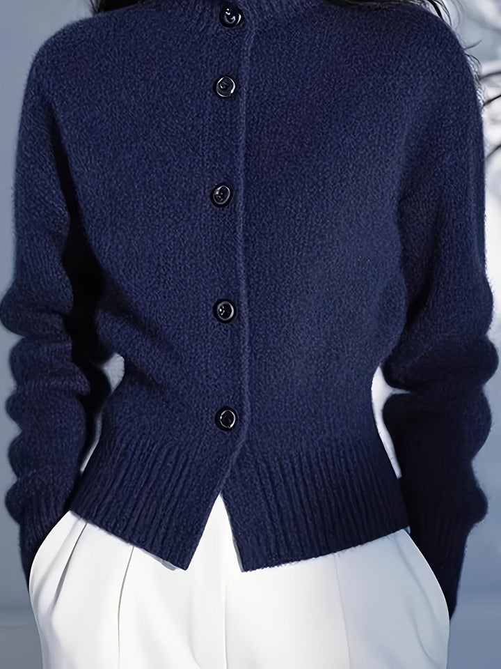 Margot | Höghalset Knap cardigan