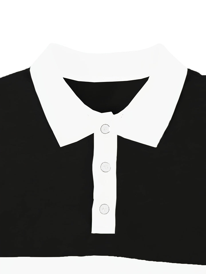 Grayson | Färgblock Långärmad Polo Shirt