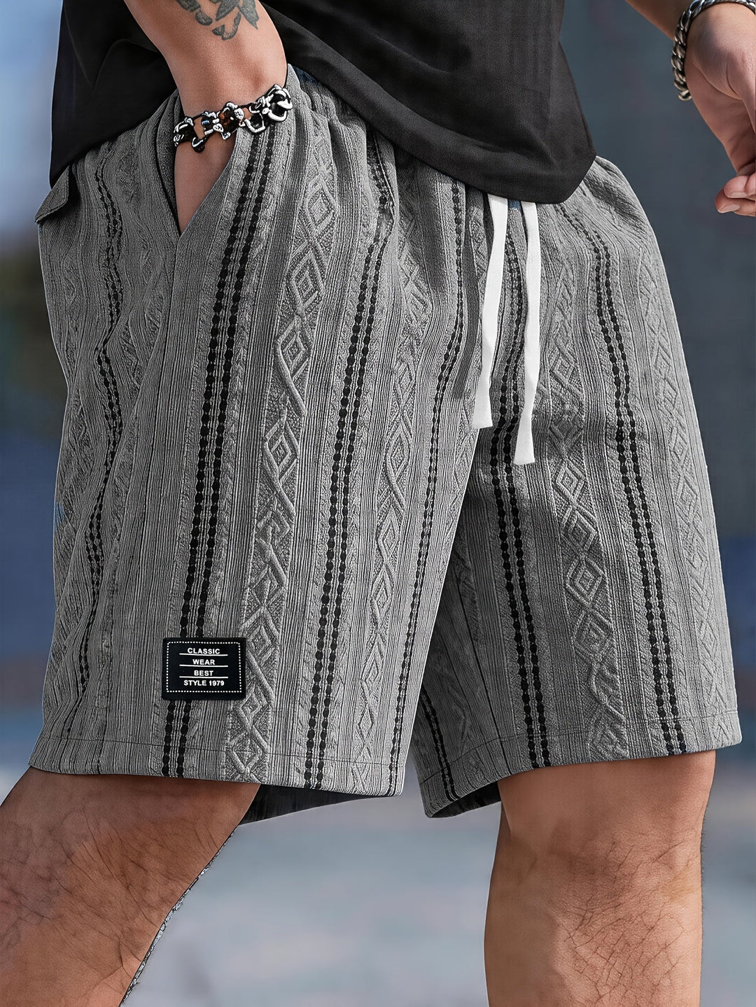 Nolan | Texturerade Drawstring Shorts