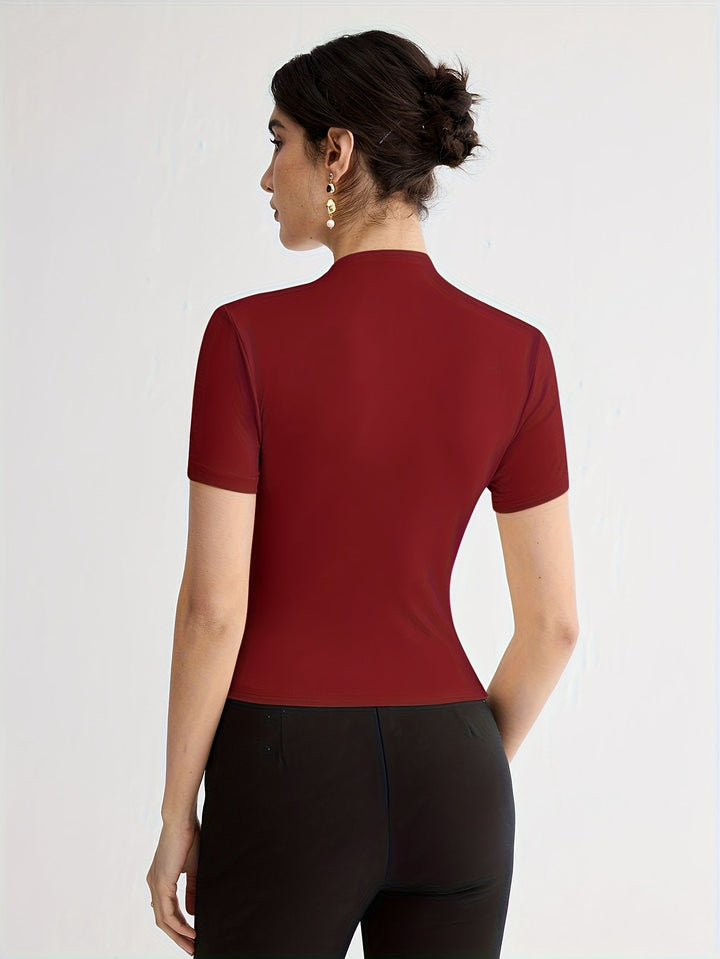 Sienna | Mock Neck Kortärmad Topp