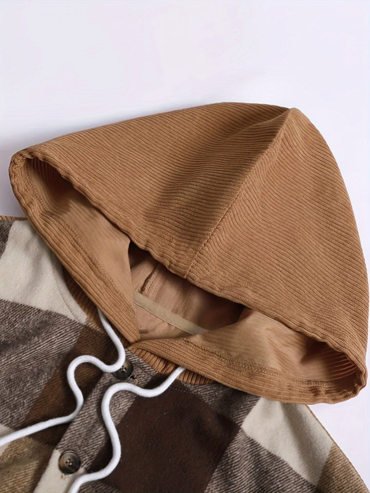Barnaby | Rutig Huva Overshirt Jacka