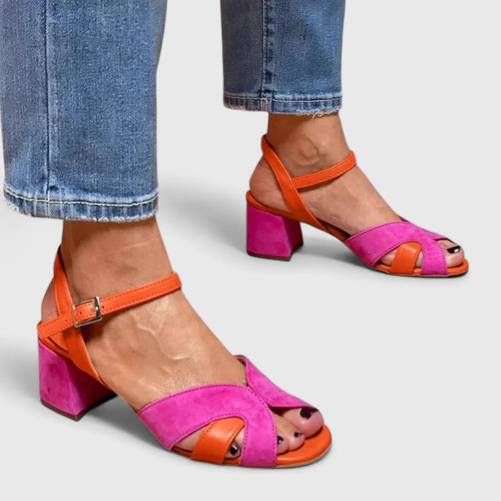 Amanda | Ortopediska Färgglada Chunky Klackar