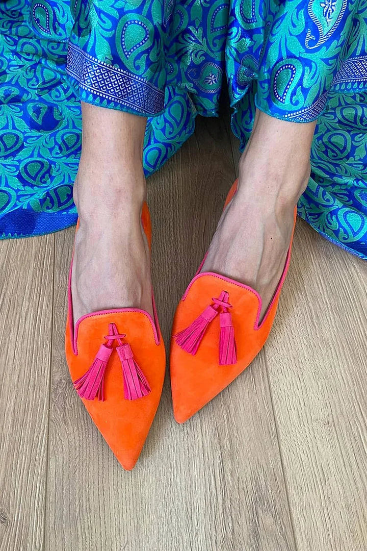 Bailey | Elegant Spetsiga Fransen Loafers