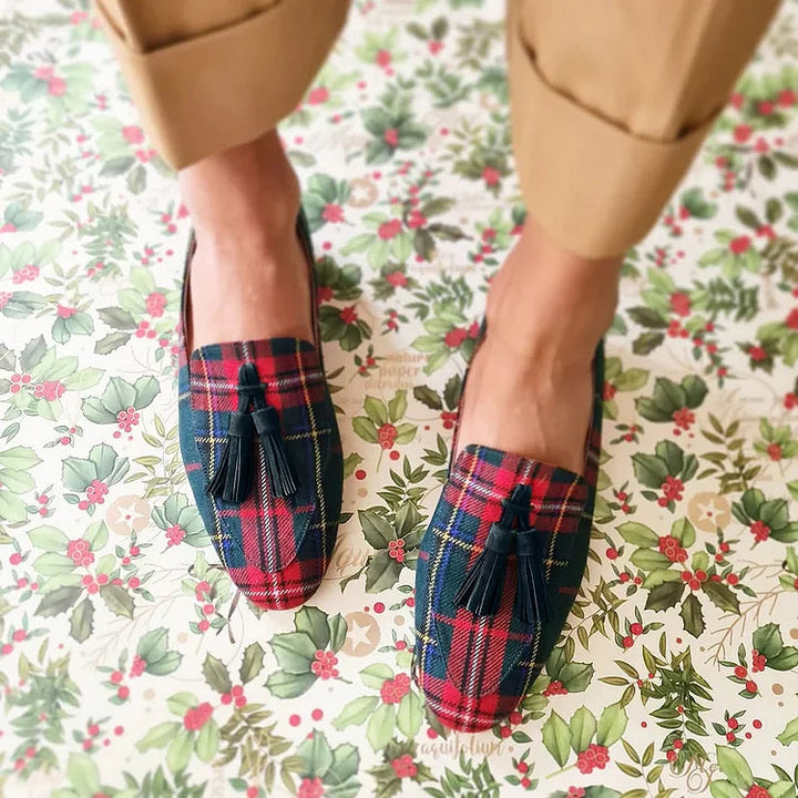 Addison | Skotsk Fringes Chic Loafers