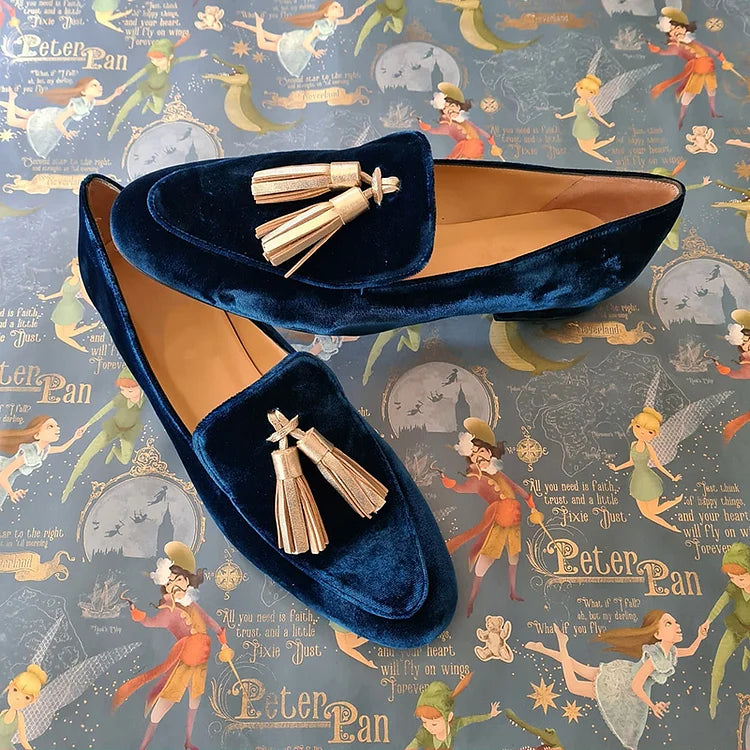 Faye | Klassisk Midnatt Elegans Tassel Loafer