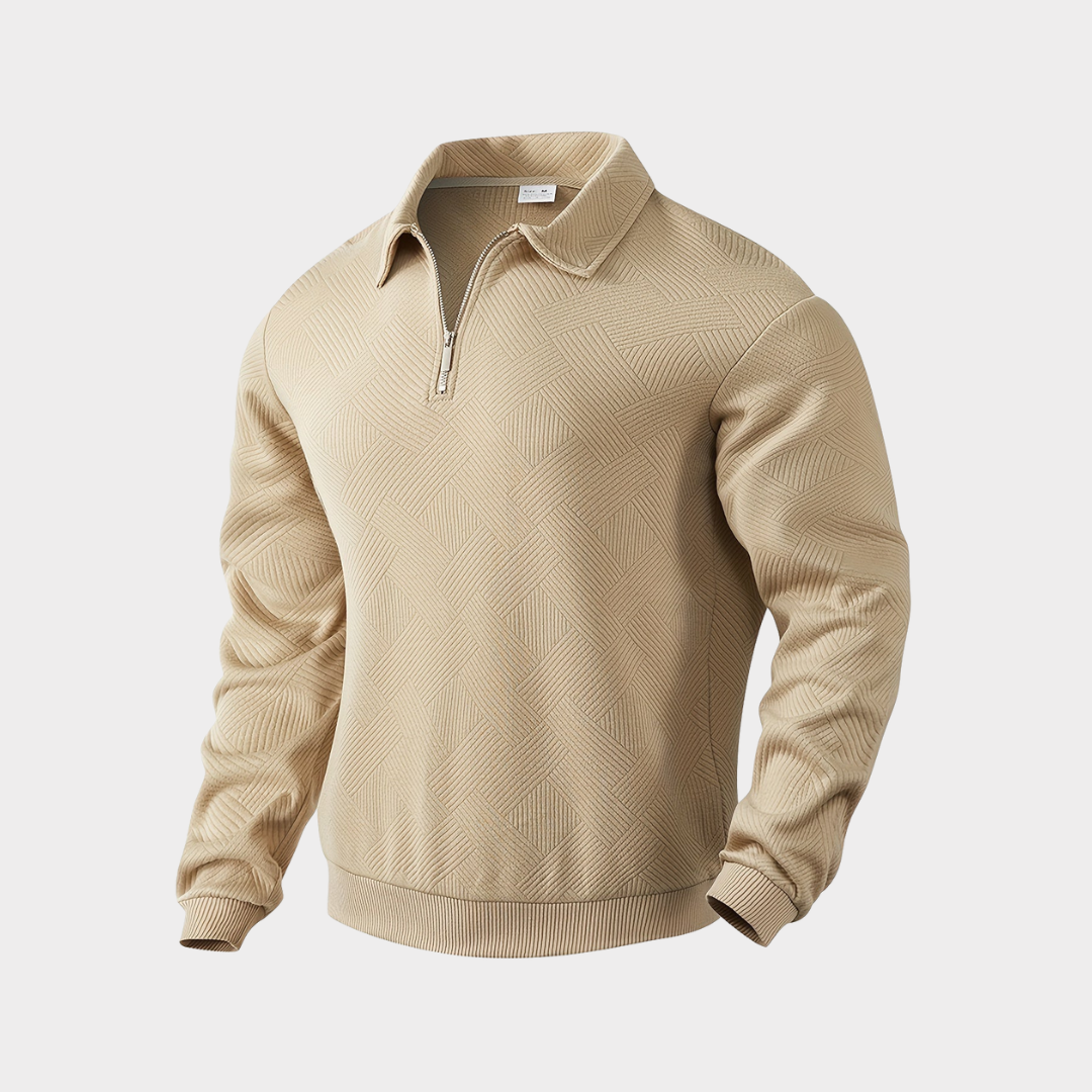 Hudson | Texturerad Halvdragkedja Pullover