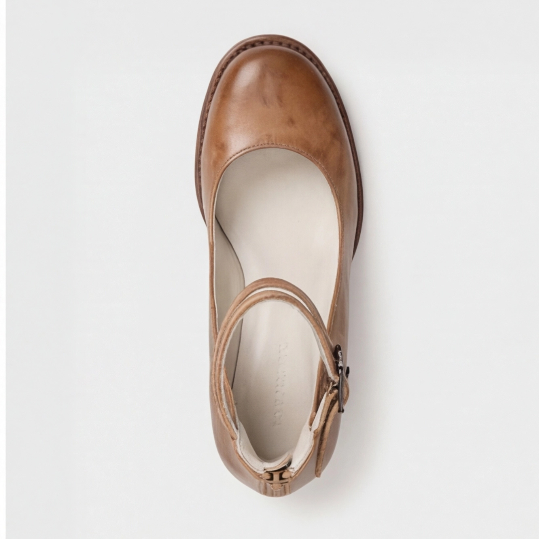 Sommar | Elegant Retro Ankelrem Högklackade Skor