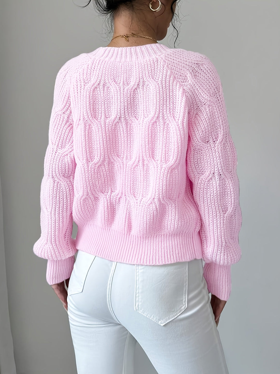 Juniper | Mjuk Cardigan med Båge och Långa Ärmar