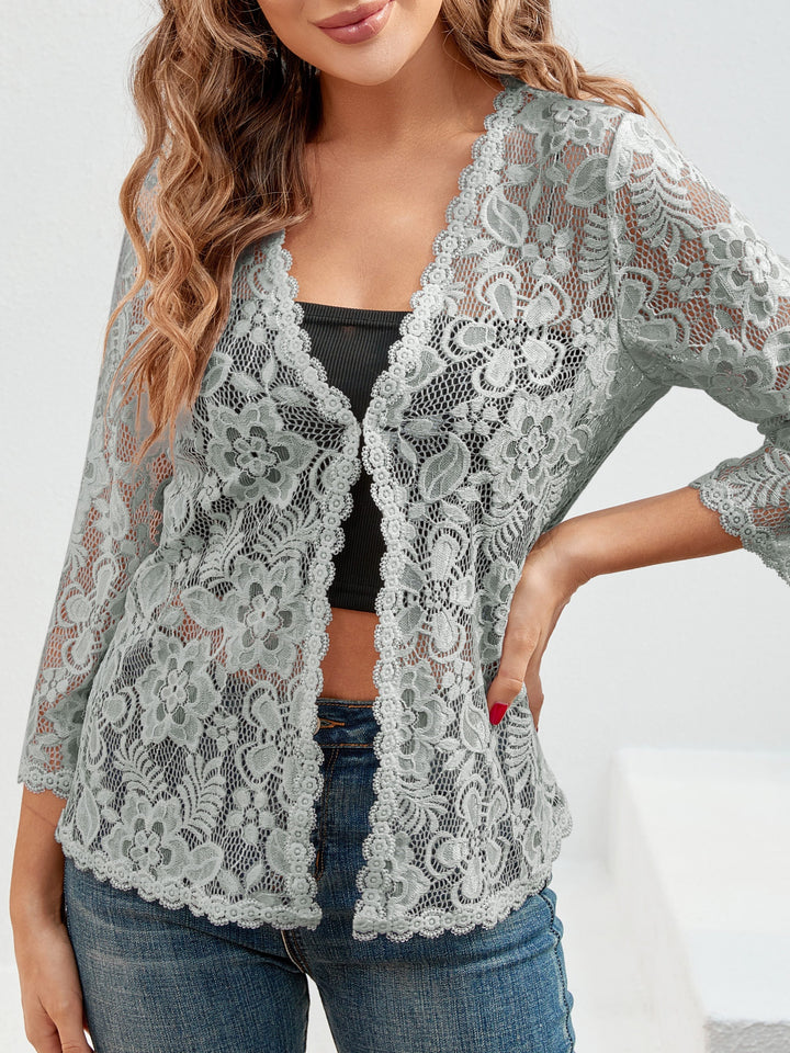 Cassandra | Blommig Öppen Cardigan