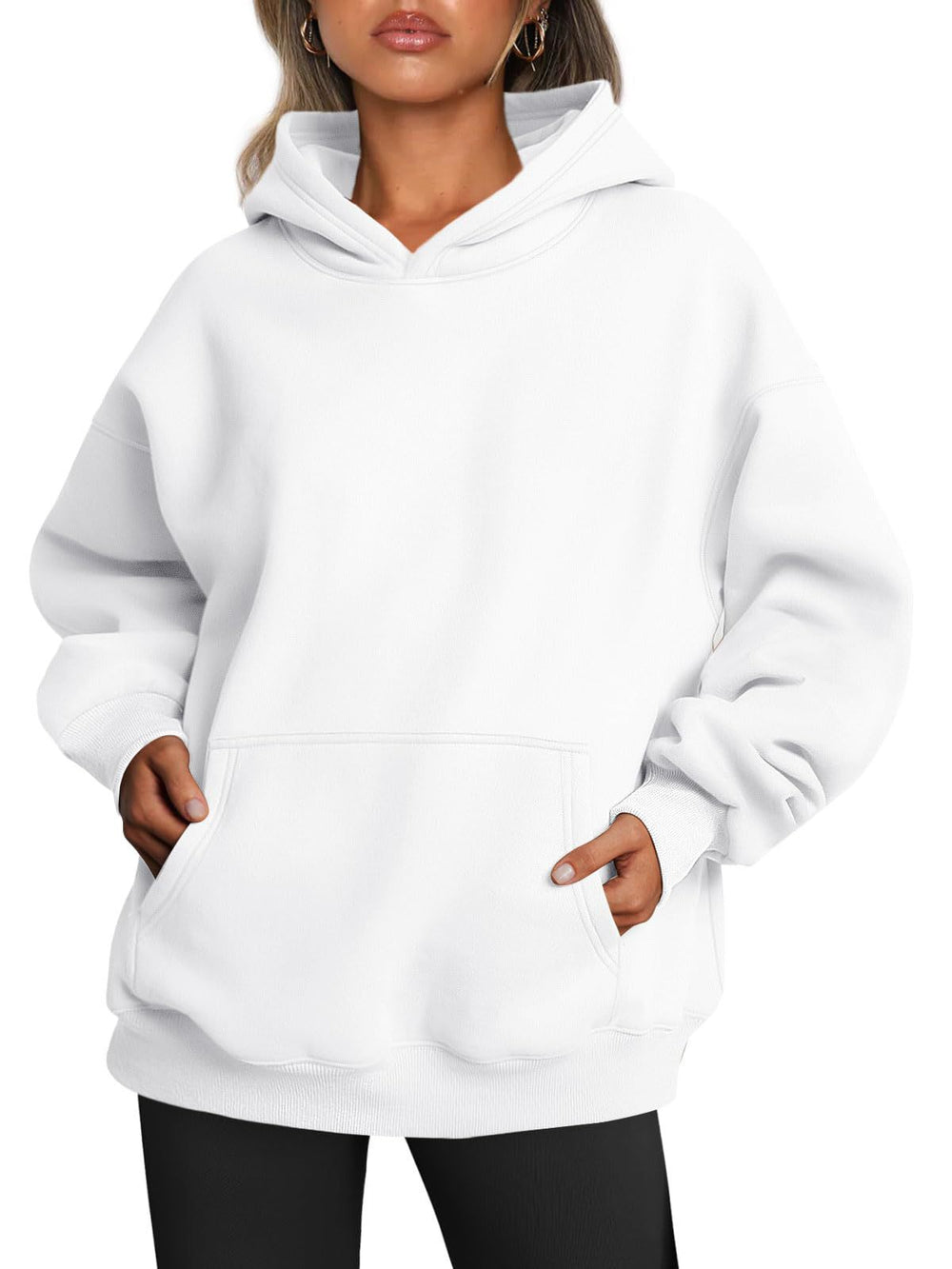 Oversize hoodie med fleecefoder