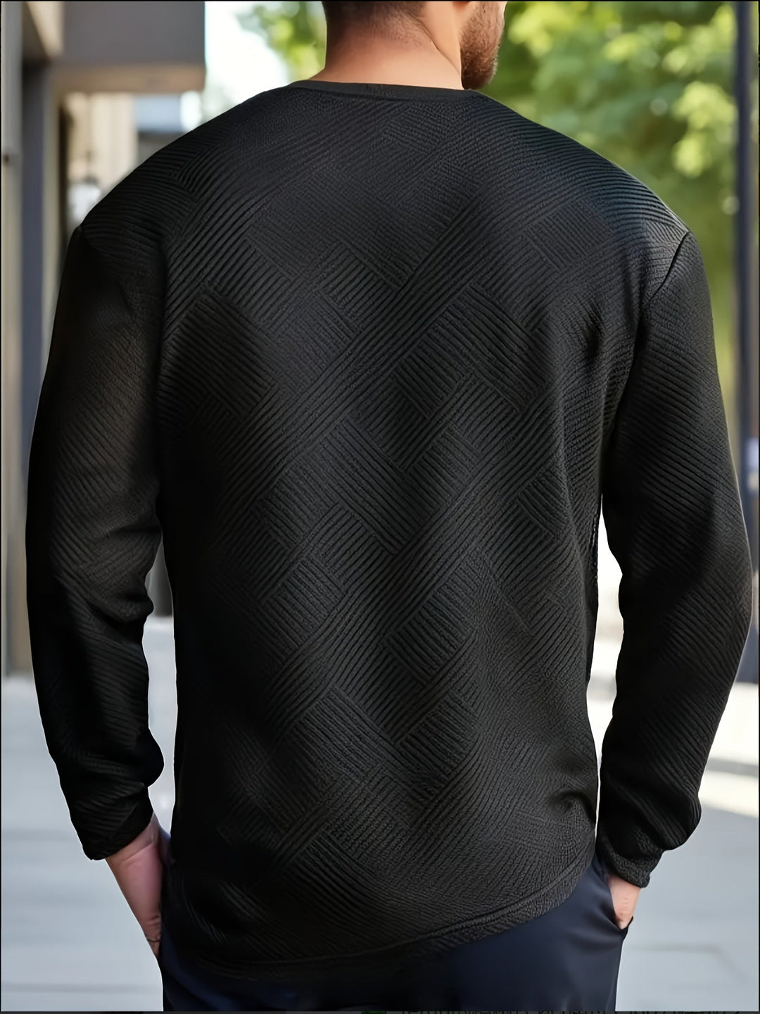 Elias | Texturerad Crew Neck Sweatshirt