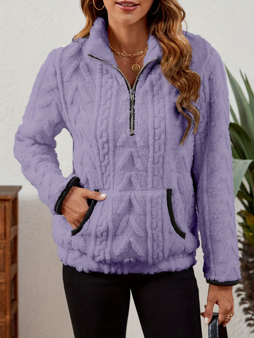 Delilah | Mysig Halv-Zip Tröja