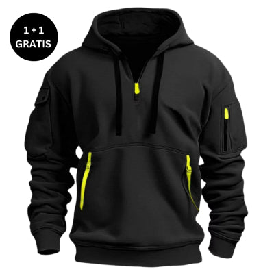 Hoodie oversize med nedfallande axlar och lös passform