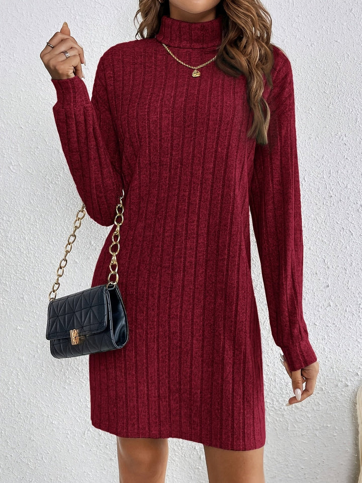 Florens | Ribbade Turtleneck Klänning