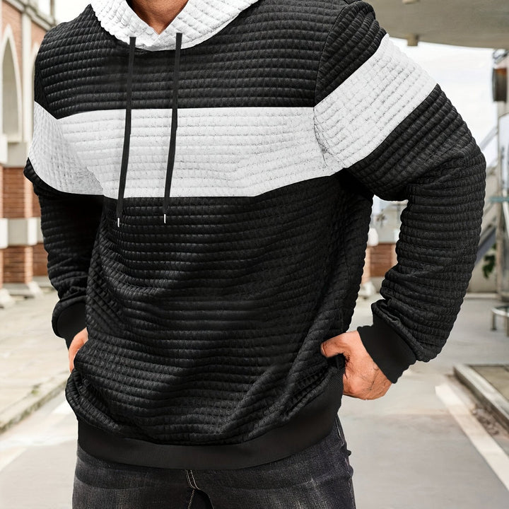 Hayes | Texturerad Färgblock Hoodie