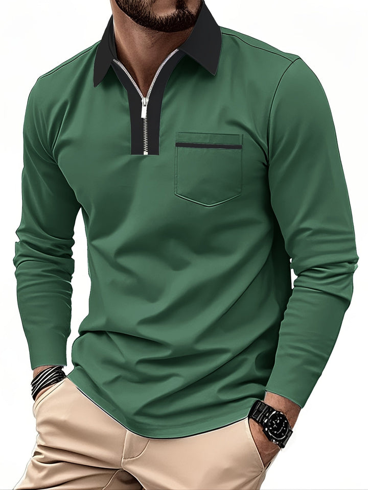 Curtis | Fins Zip-Krage Polo Skjorta